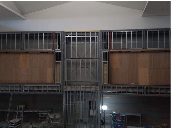 壁面鉄骨下地工事